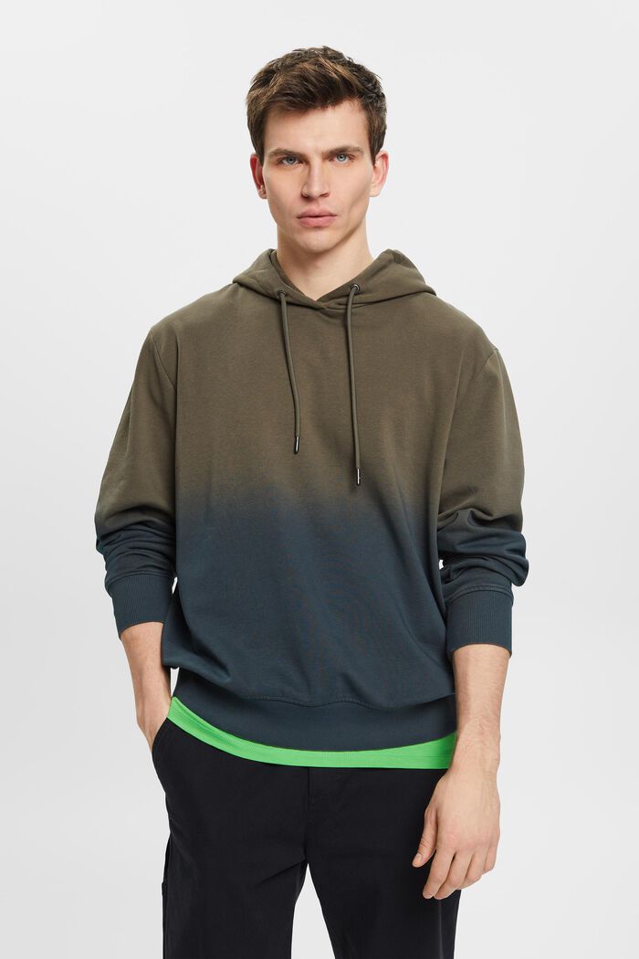 Hoodie mit zweifarbigem Spray-Effekt