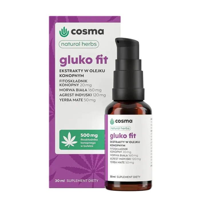 „Cosma Cannabis Gluko Fit“ natūralių žolelių aliejus