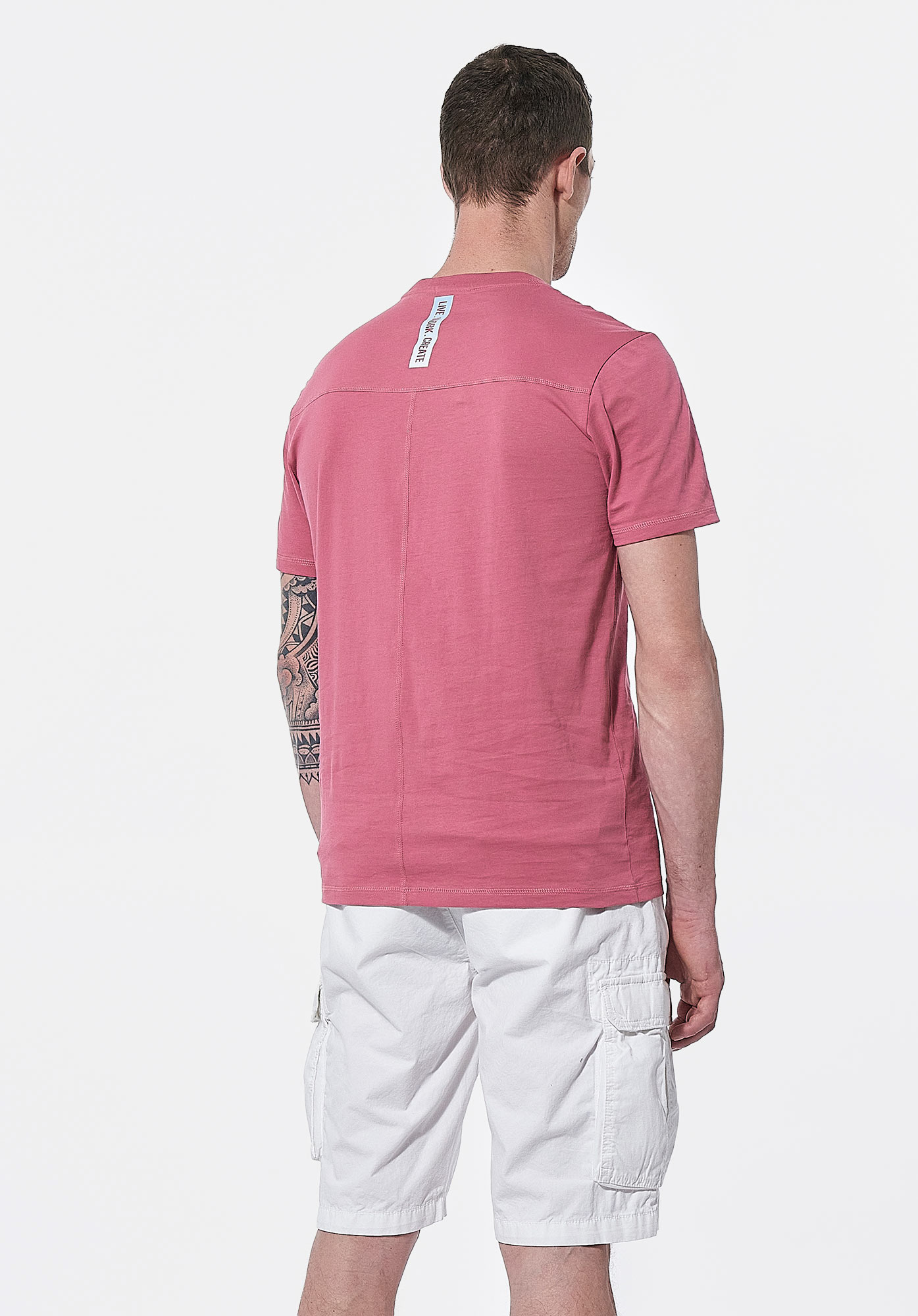 CERA   T-shirt rose Homme en 100% coton bio