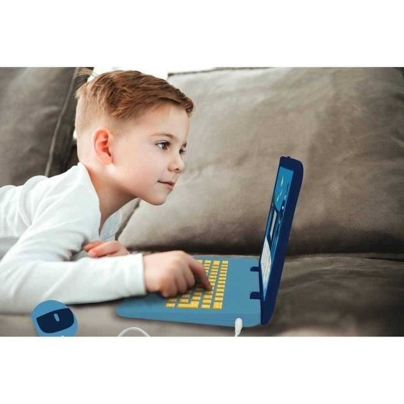 Ordinateur portable éducatif avec 124 activités pour une expérience d'apprentissage amusante et interactive ! bleu