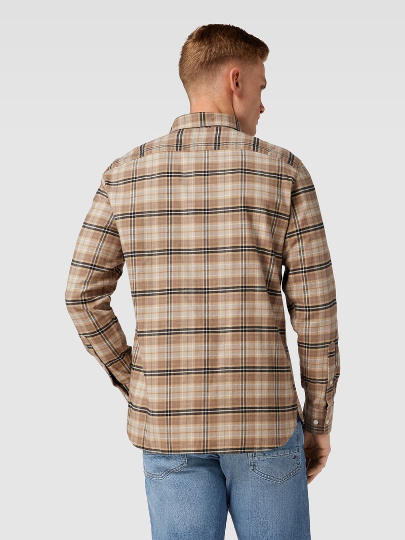 Freizeithemd mit Tartan-Karo in khaki