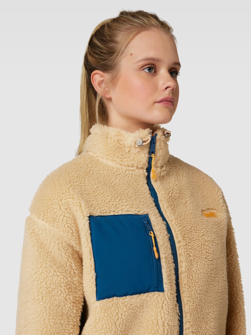 Jacke mit Teddyfell Modell 'BIG FOOT SHERPA' in sand