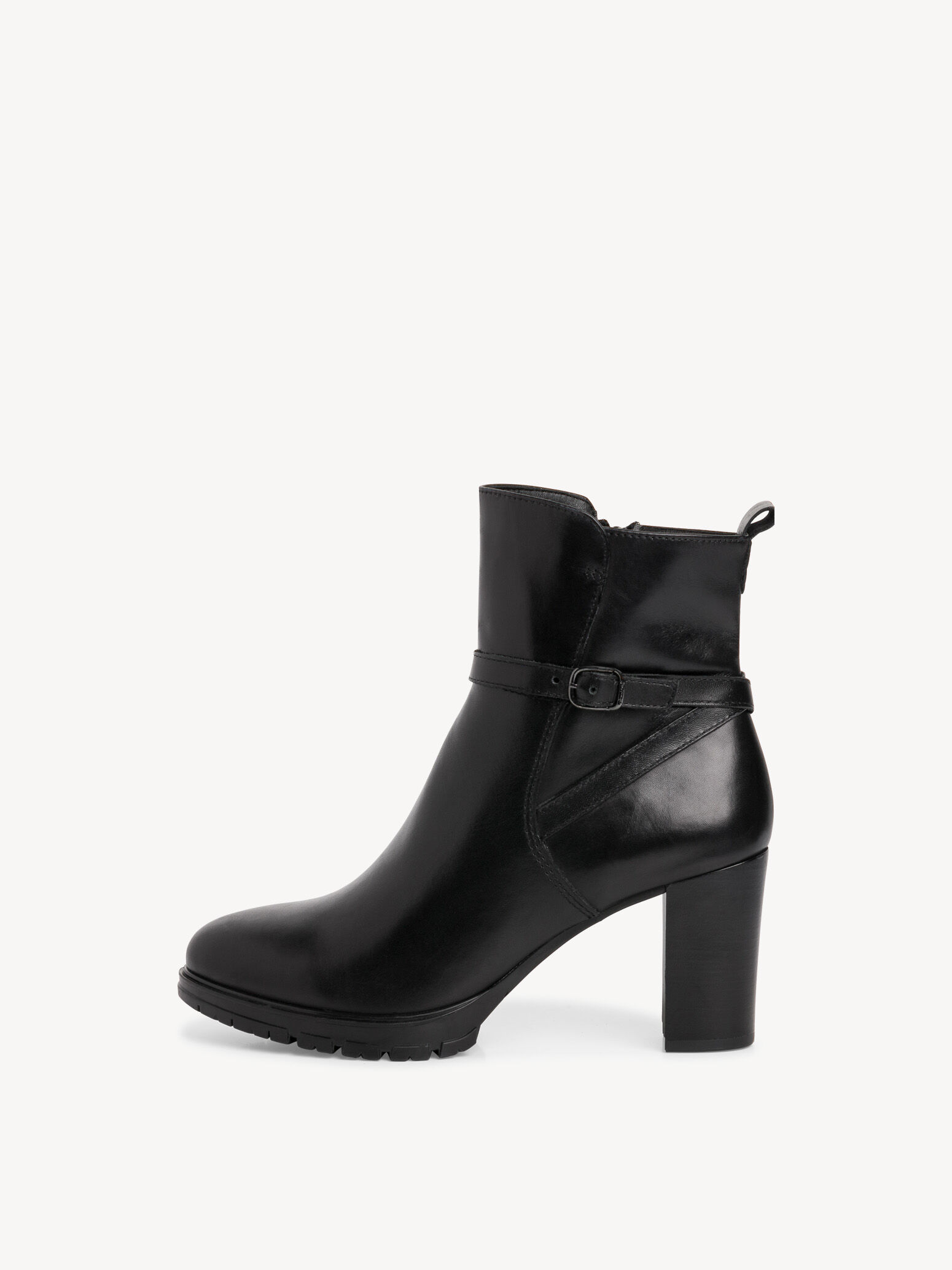 Bottine en cuir - noir