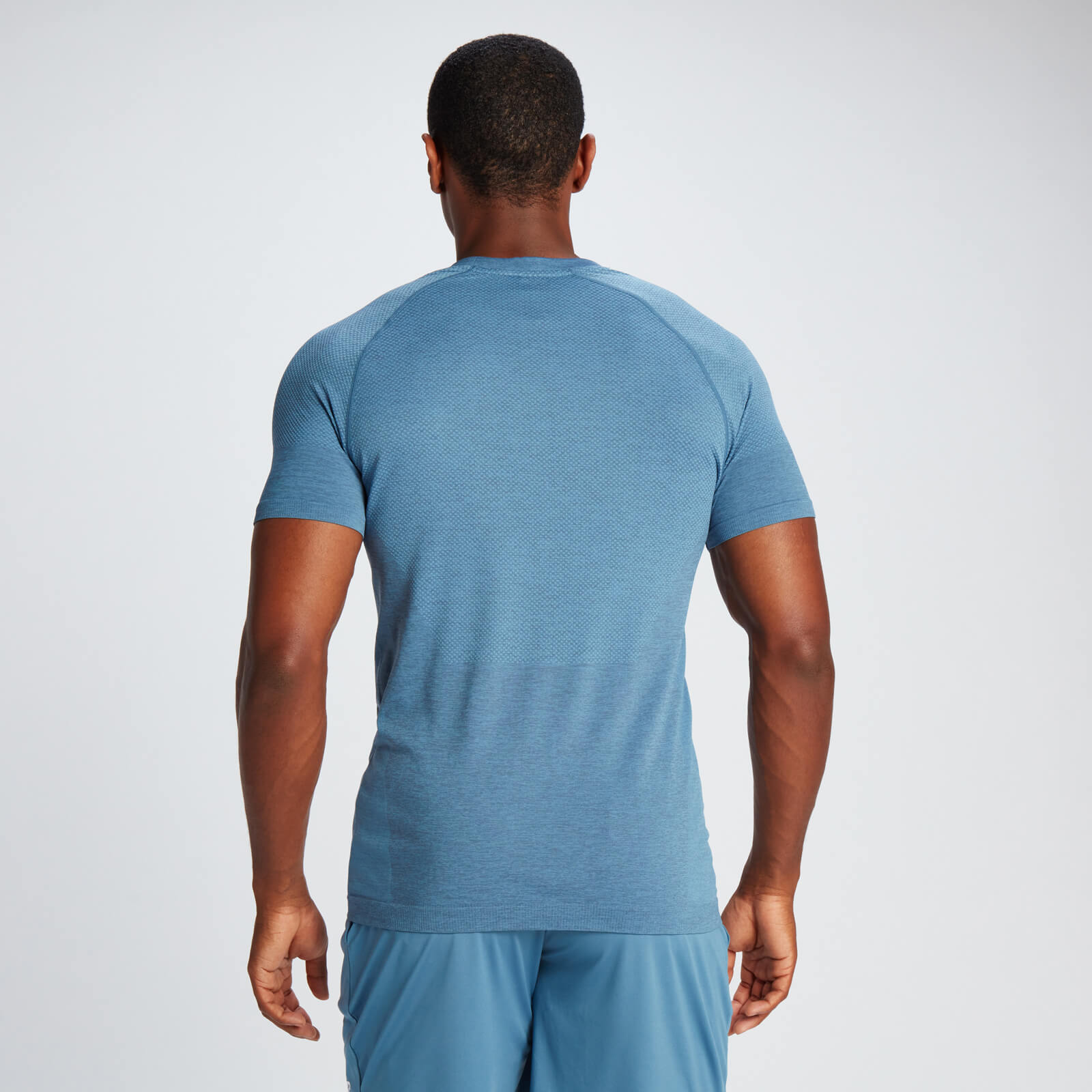 T-shirt sans coutures à manches courtes MP pour hommes – Bleu anthracite