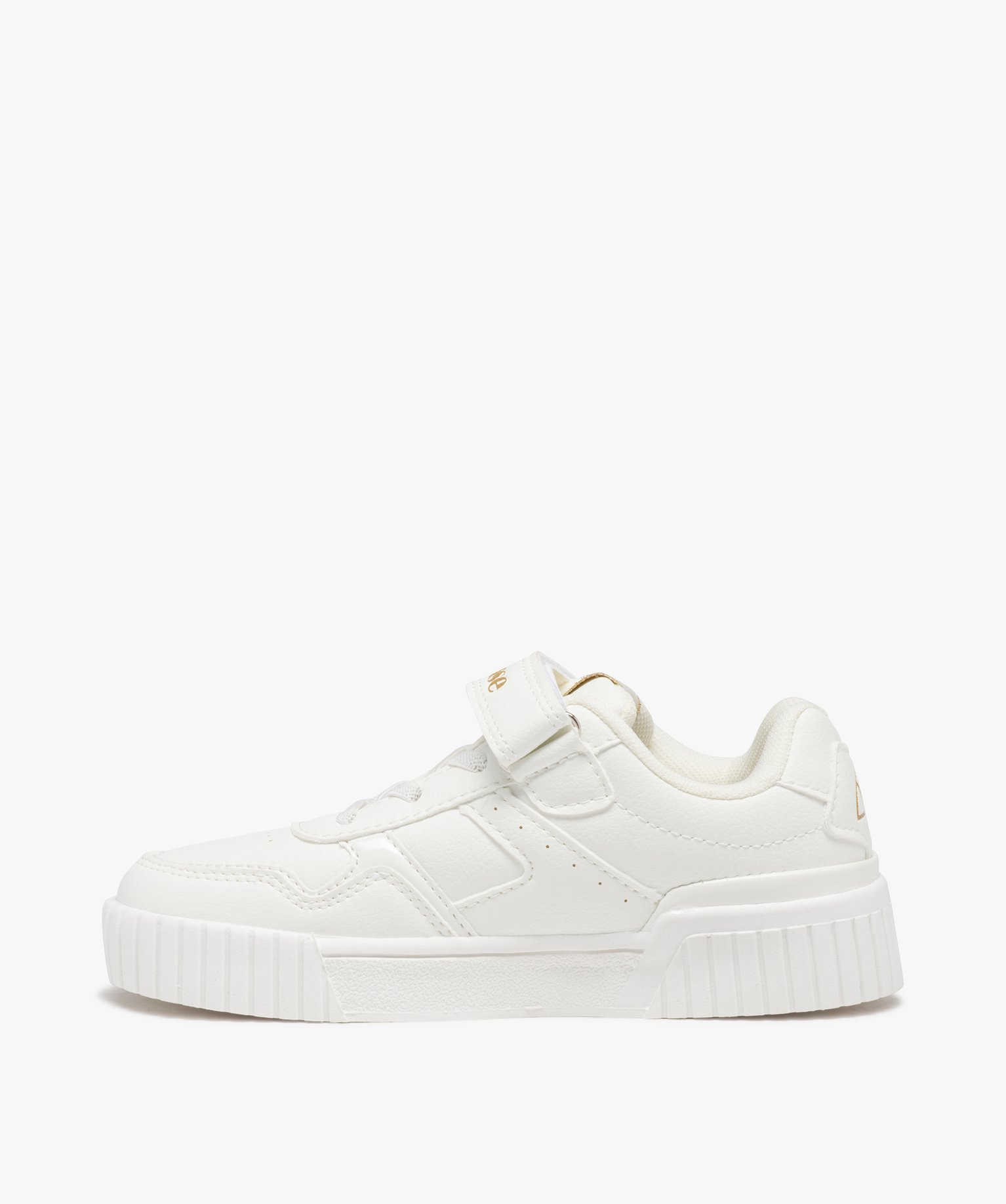 Baskets fille unies à semelle épaisse et à scratch - Ellesse blanc | GEMO