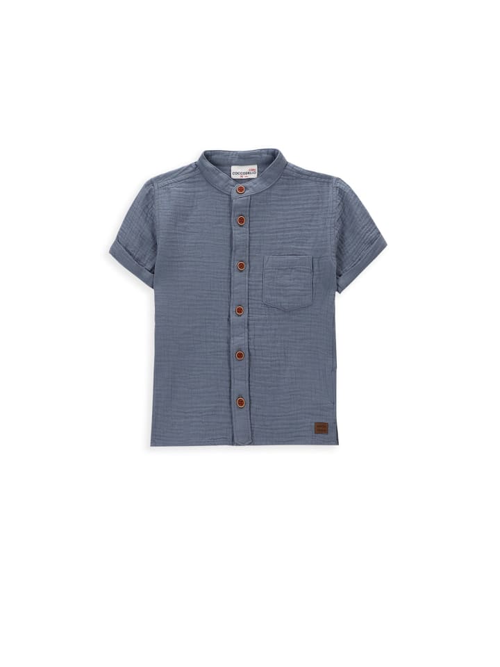 Coccodrillo Hemd mit kurzen Ärmeln in blau günstig kaufen 74
