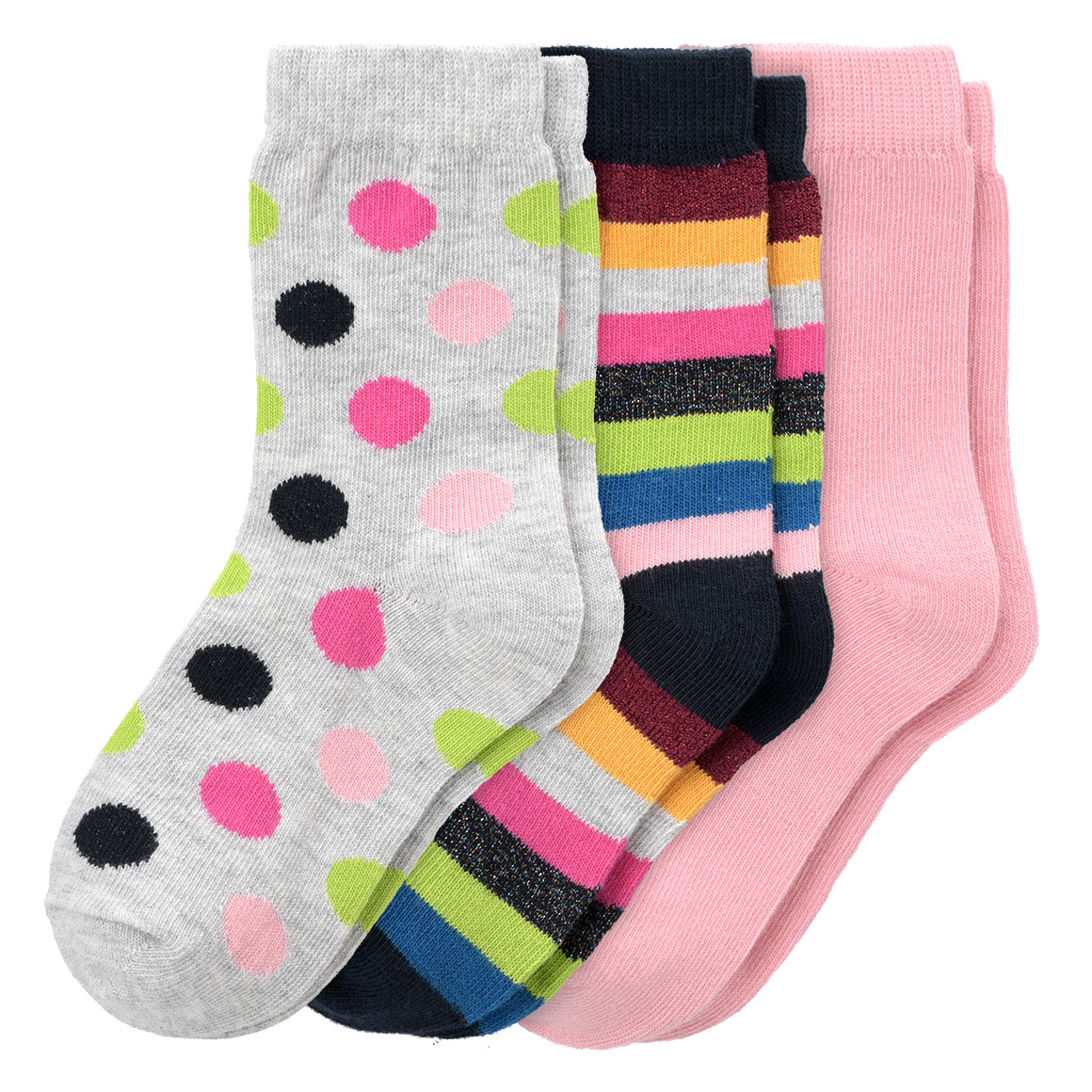 3 Paar Baby Socken in bunten Dessins