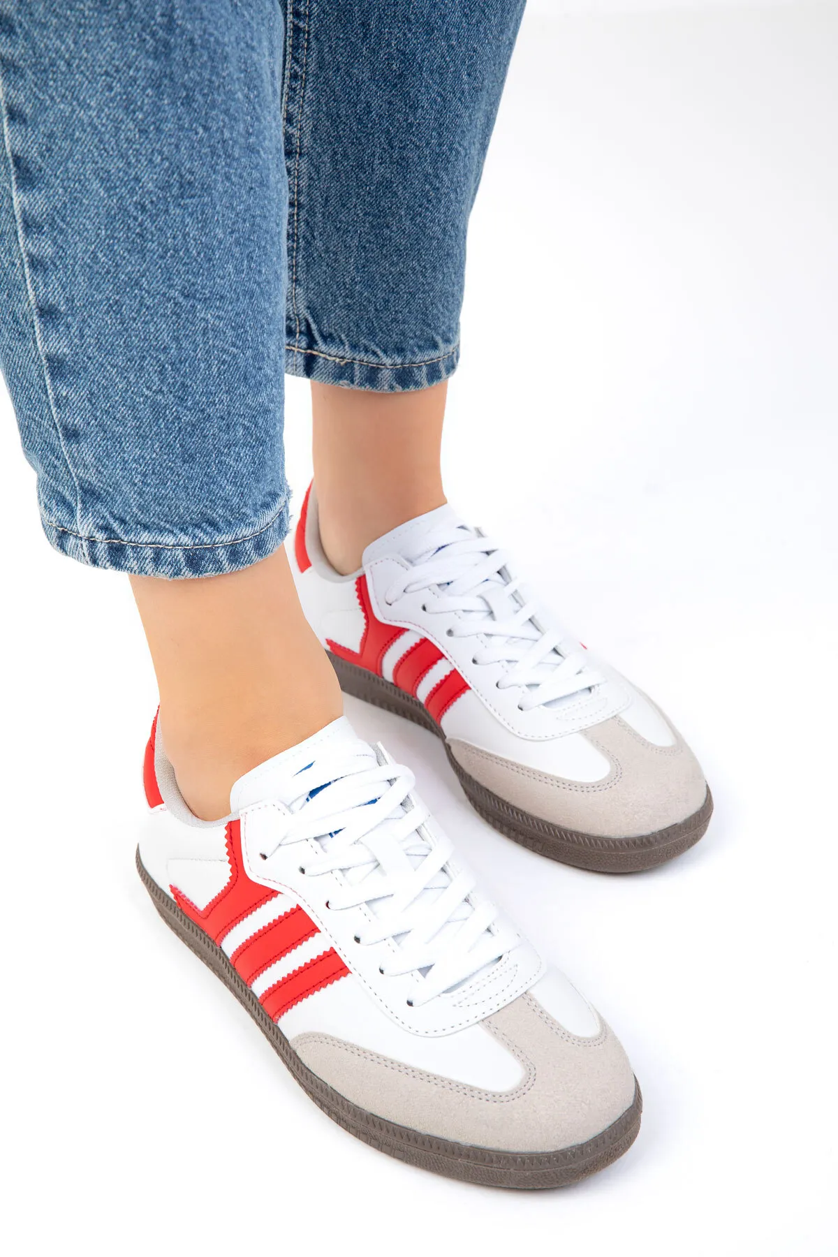 SOHO  Weiß-Roter Unisex Sneaker 18880