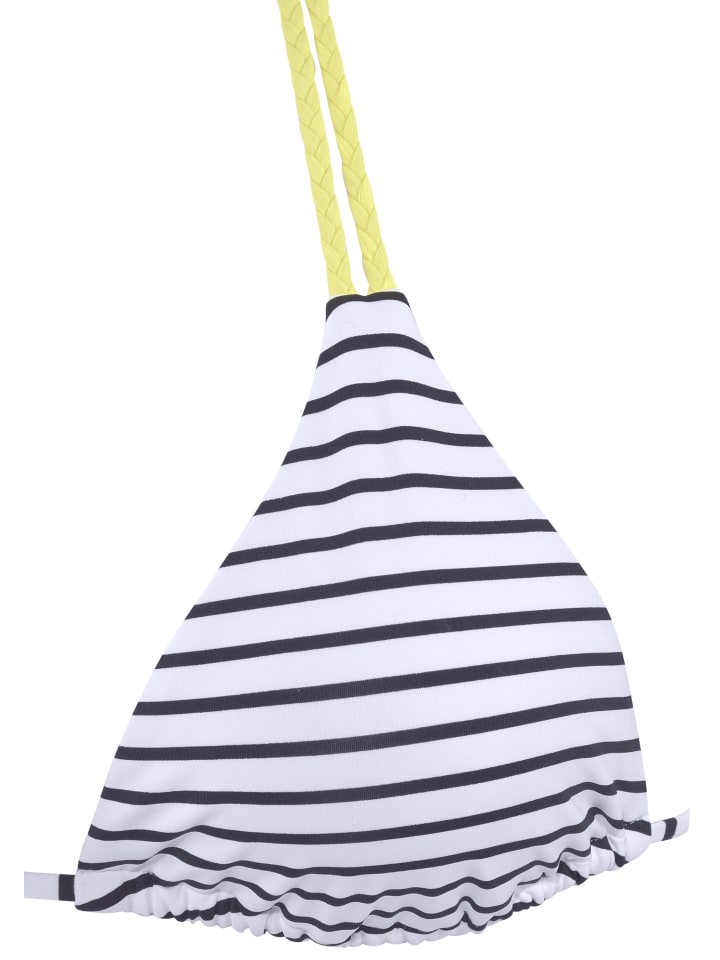 Venice Beach Triangel-Bikini-Top in schwarz-weiß-limette günstig kaufen