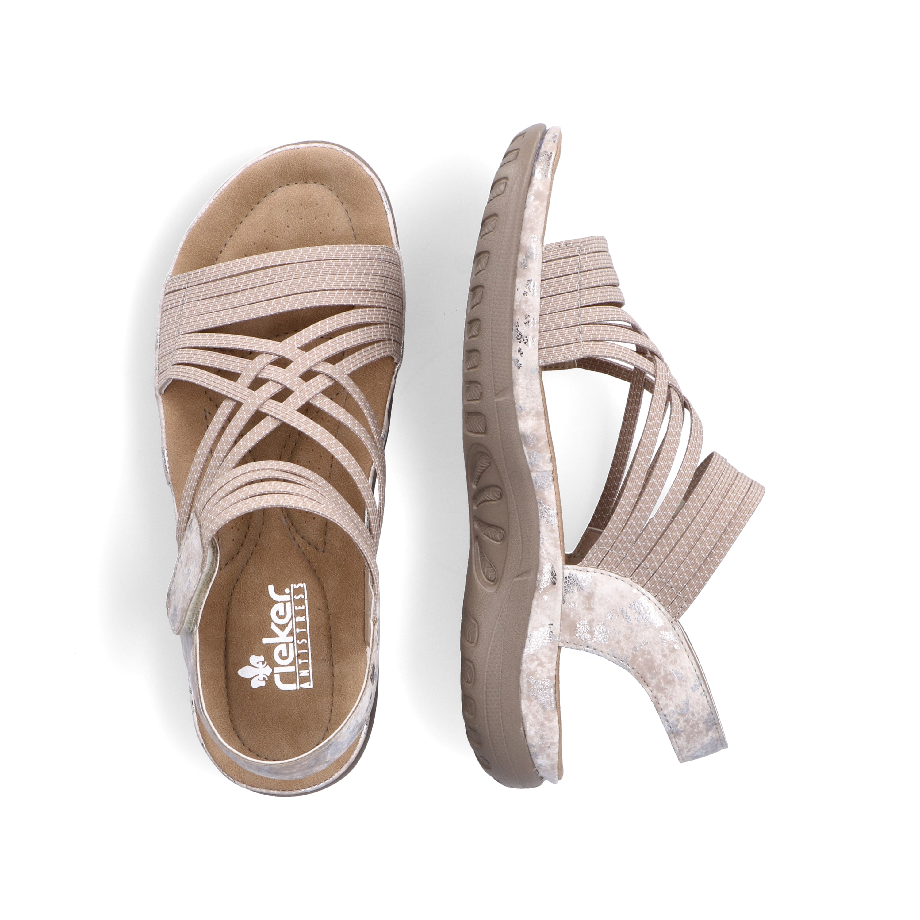 Rieker Damen Riemchensandalen cremebeige