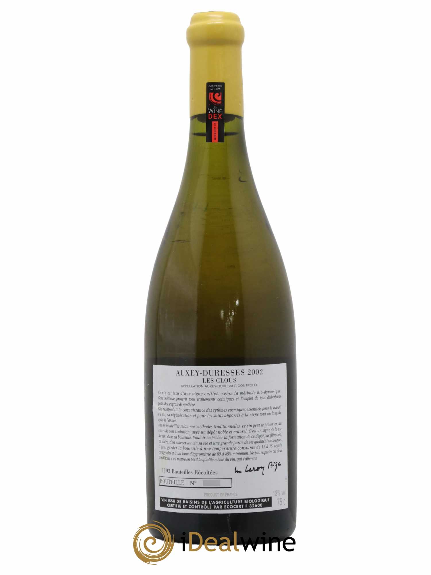 Auxey-Duresses Les Clous d'Auvenay (Domaine)  2002 - Lot de 1 Bouteille