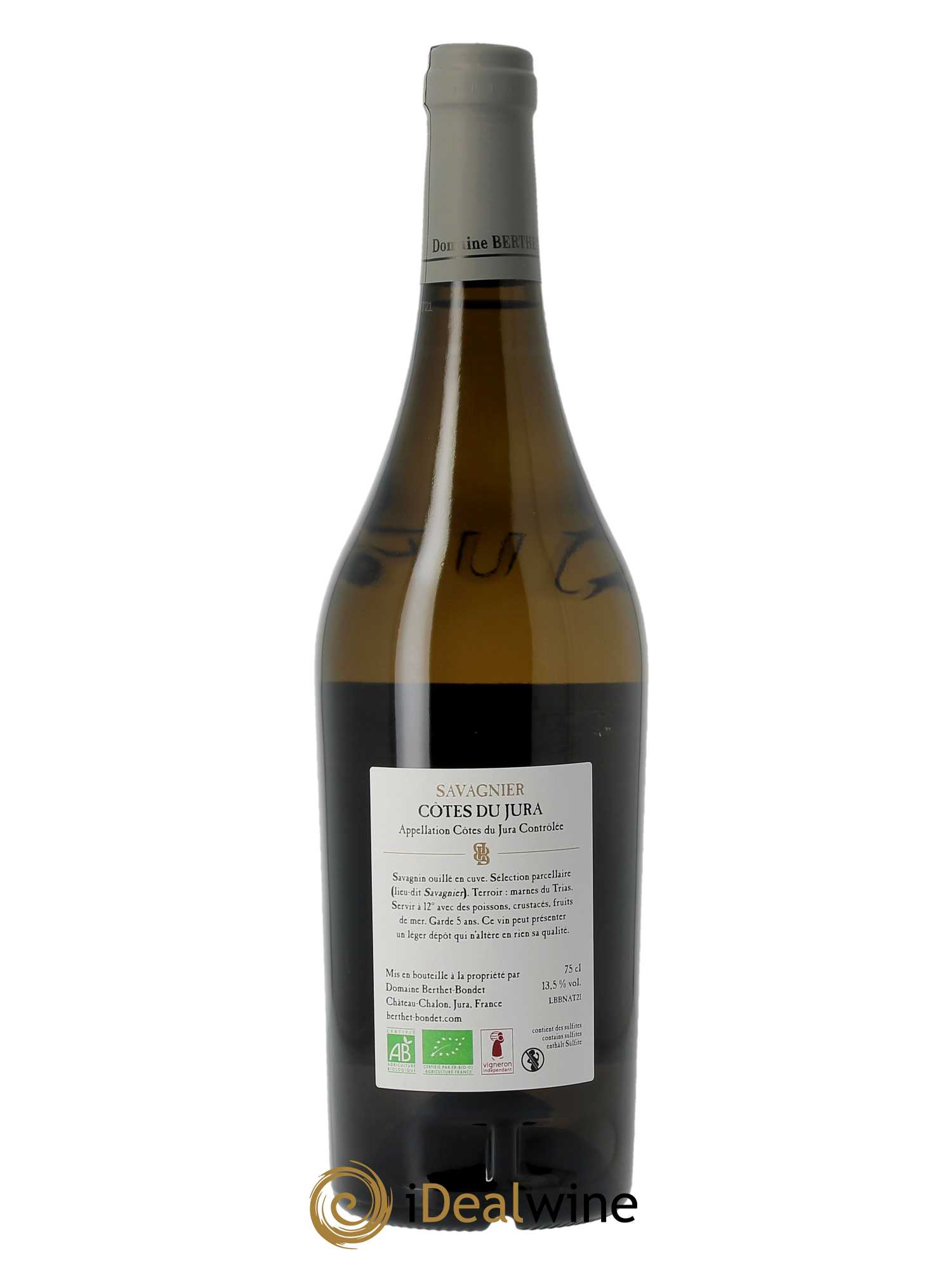 Côtes du Jura Savagnier Berthet-Bondet  2021 - Lot de 1 Bouteille