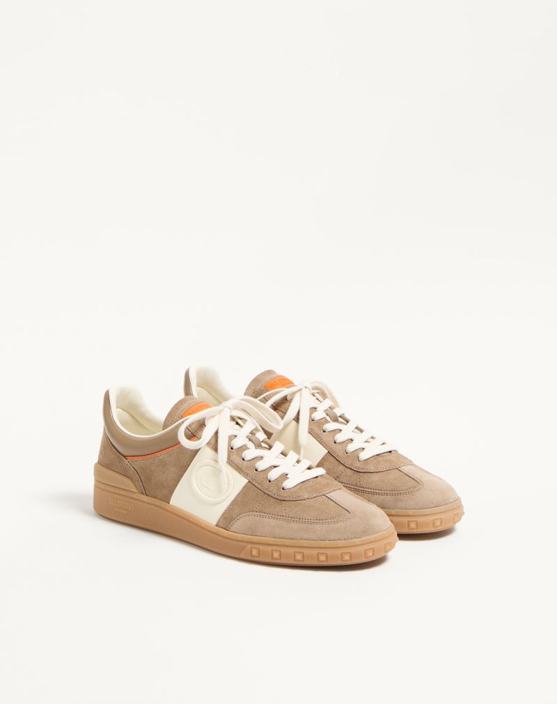 Baskets basses Upvillage en cuir fendu et cuir de veau nappa