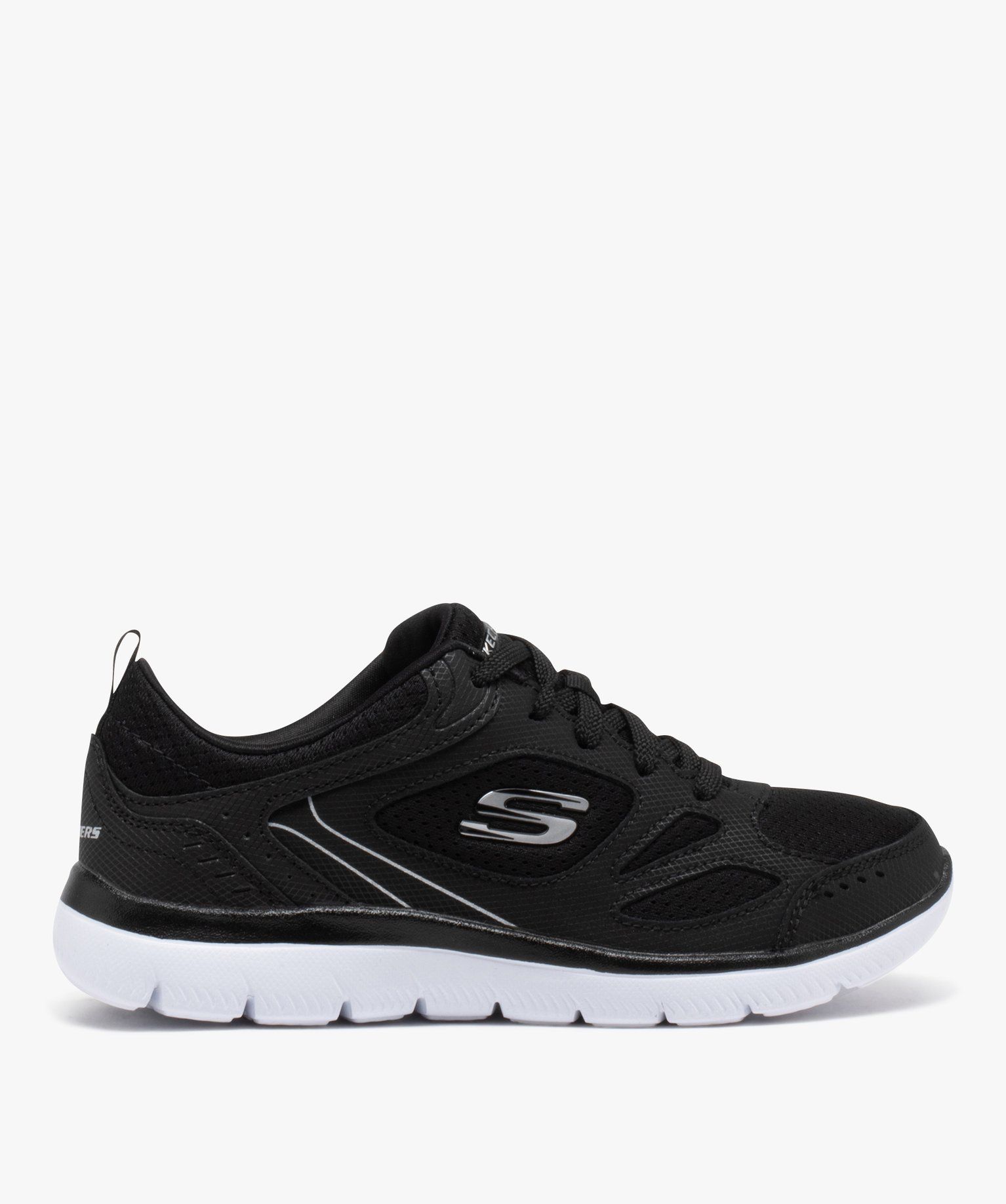 Baskets femme running dessus en mesh uni - Skechers noir | GEMO