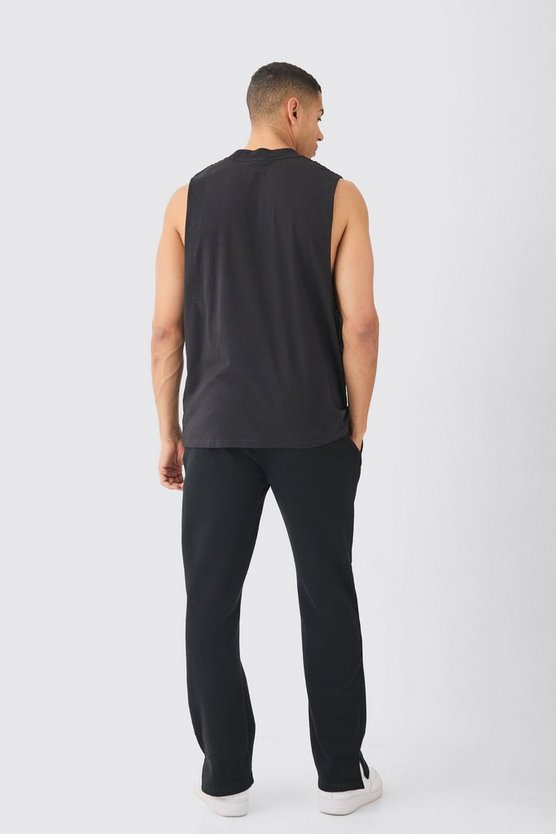 Oversize Tanktop mit Totenkopf-Print