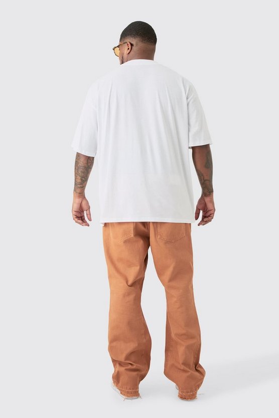 Plus weißes T-Shirt mit Los Angeles Print