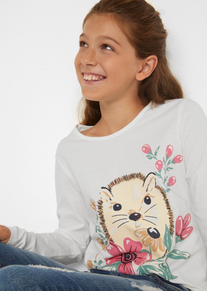 Mädchen Langarmshirt (2er-Pack) aus Bio-Baumwolle