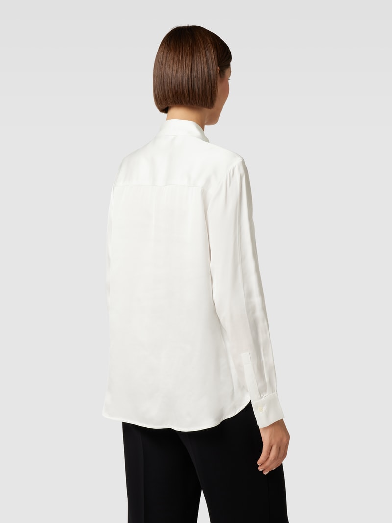 Hemdbluse aus reiner Viskose in offwhite