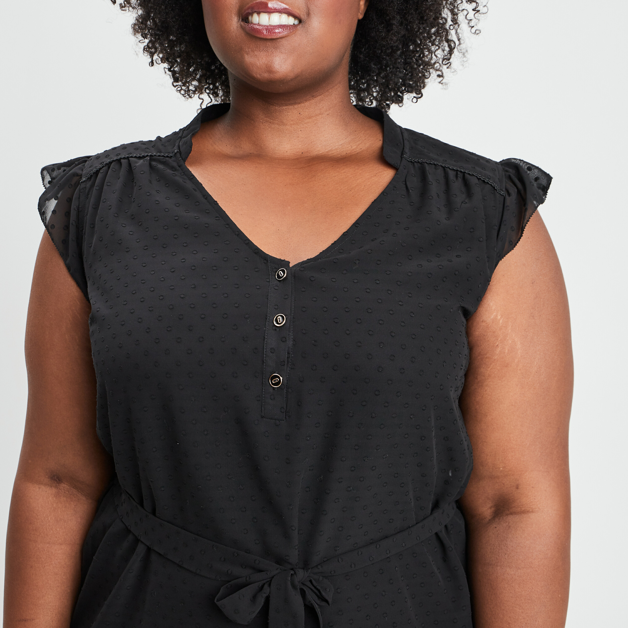 Robe droite sans manches noir femme grande taille | La Halle