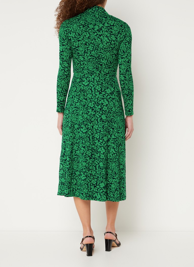 Vestido midi de punto estampado Hobbs Yasmin