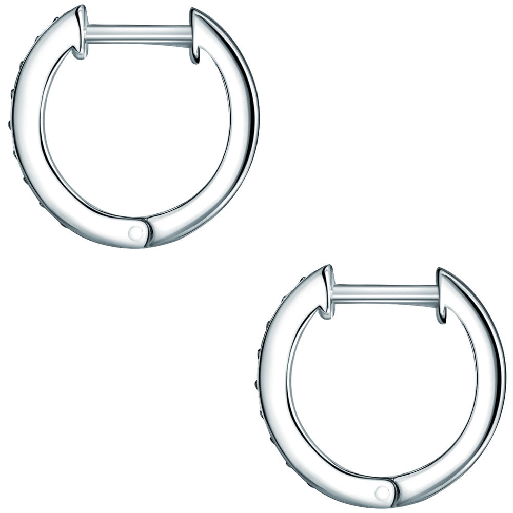 Rafaela Donata Créoles en argent Argent sterling Oxyde de zirconium (CZ) en Argent Boucles d'oreilles