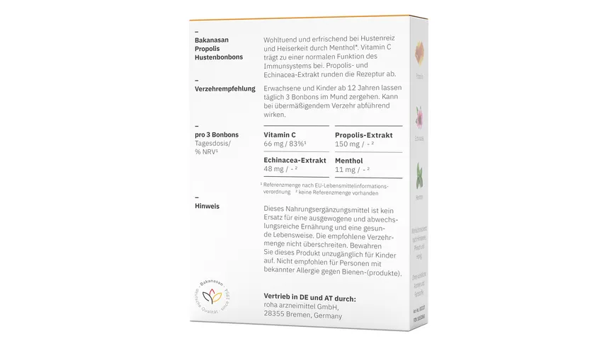 Bakanasan Propolis Hustenbonbons 60 g