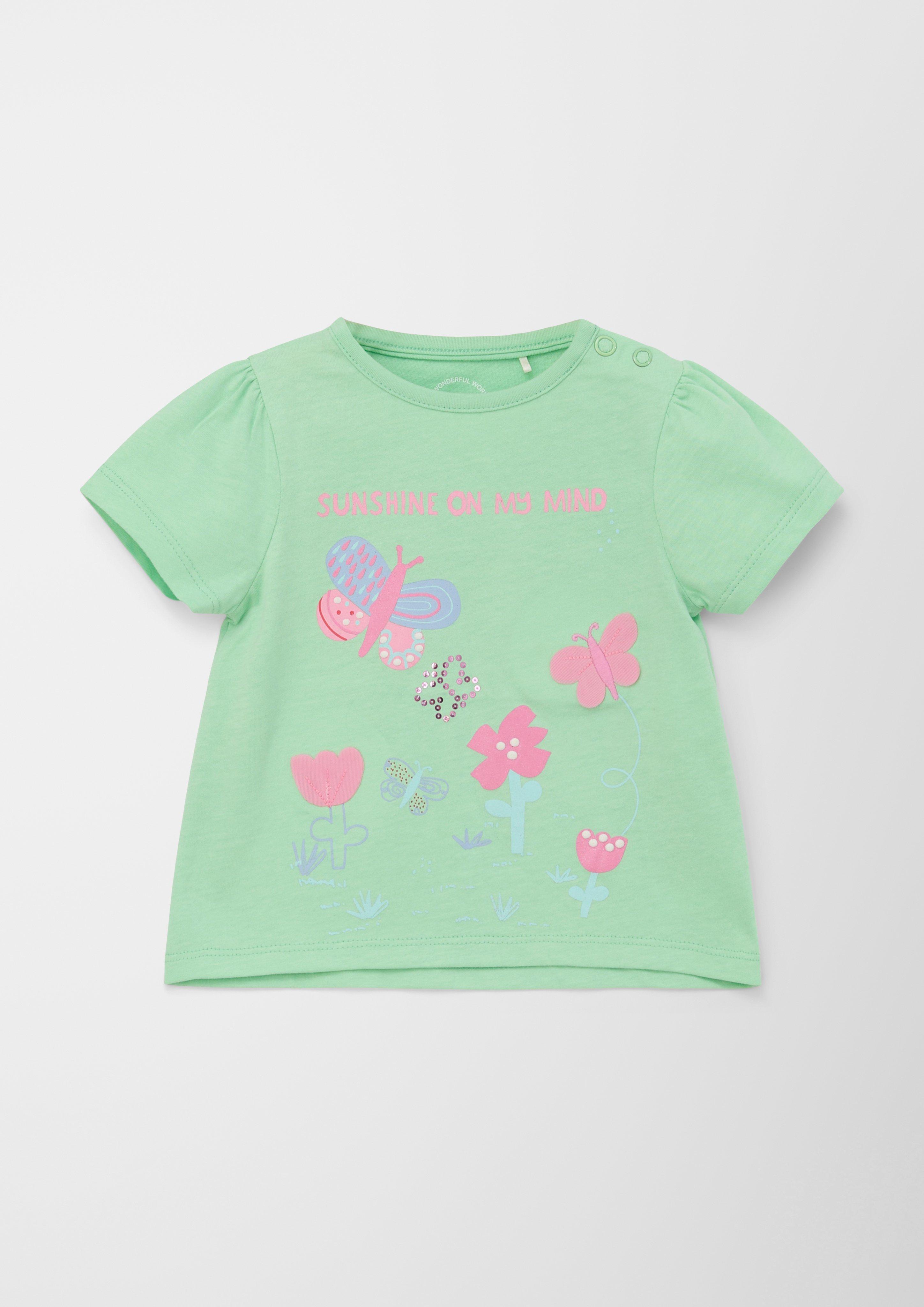 Baumwollshirt mit Artwork   2130615-7300