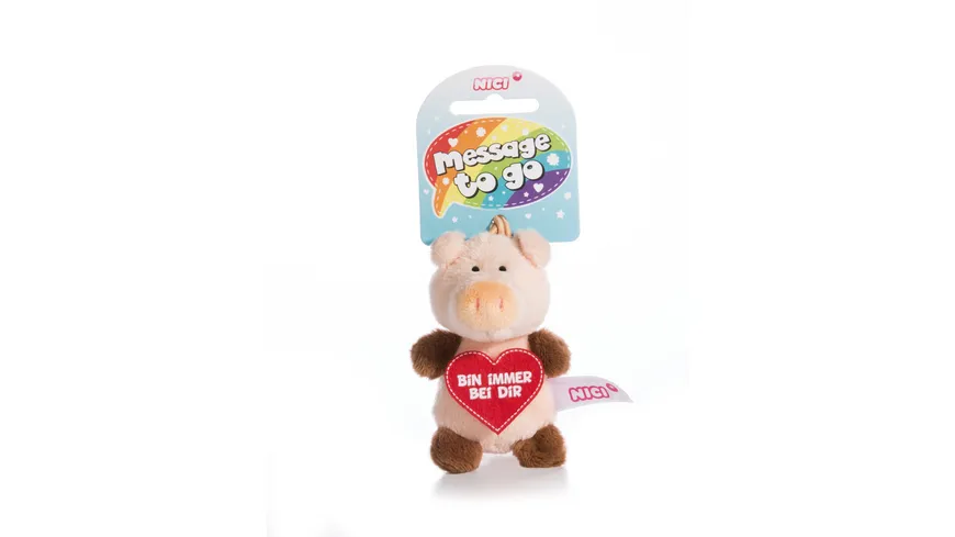 NICI Schwein Bin immer bei dir 8cm mit Loop