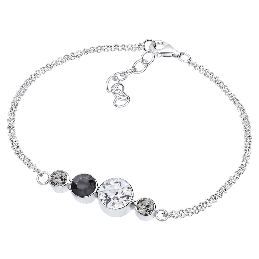 Elli Elli Bracelet Verspielt Kristalle 925 Sterling Silber Bracelet