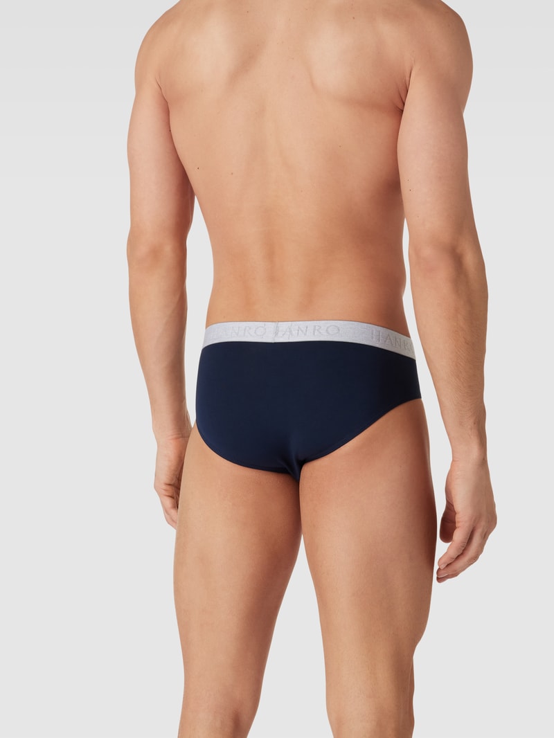 Slip mit Label-Details im 2er-Pack in dunkelblau