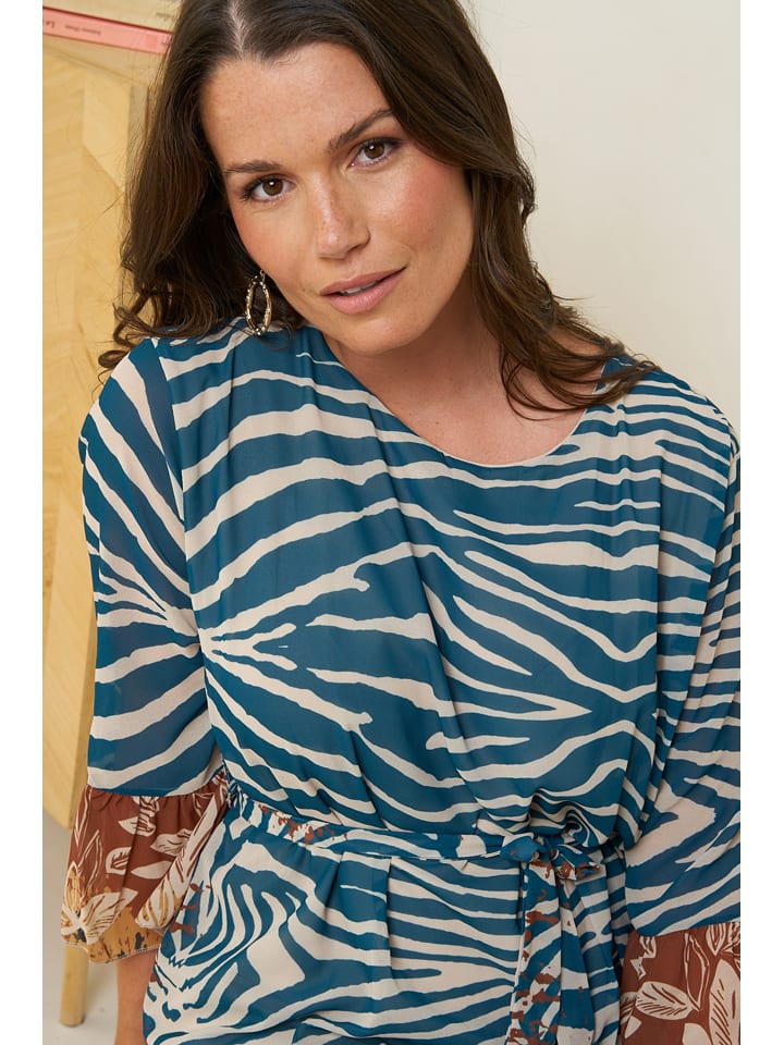 Curvy Lady Kleid in Blau günstig kaufen