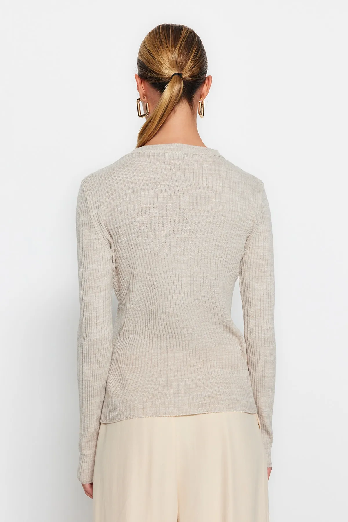 Trendyol Collection  Braun-Stein Doppelpack Strickpullover TWOAW22KZ1766