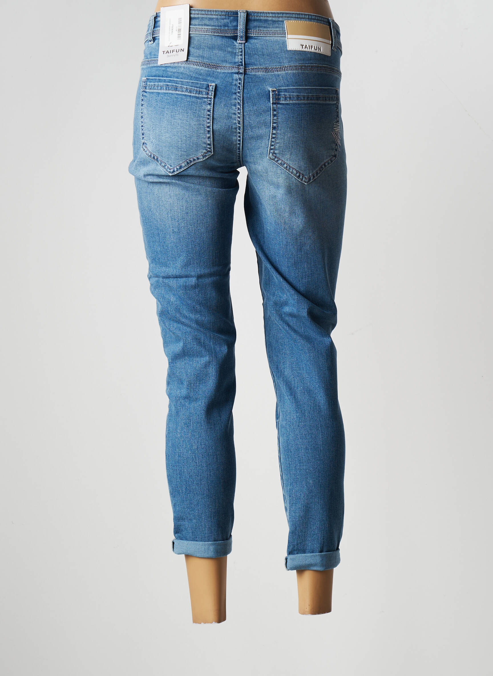 Taifun Jeans Coupe Slim Femme couleur bleu