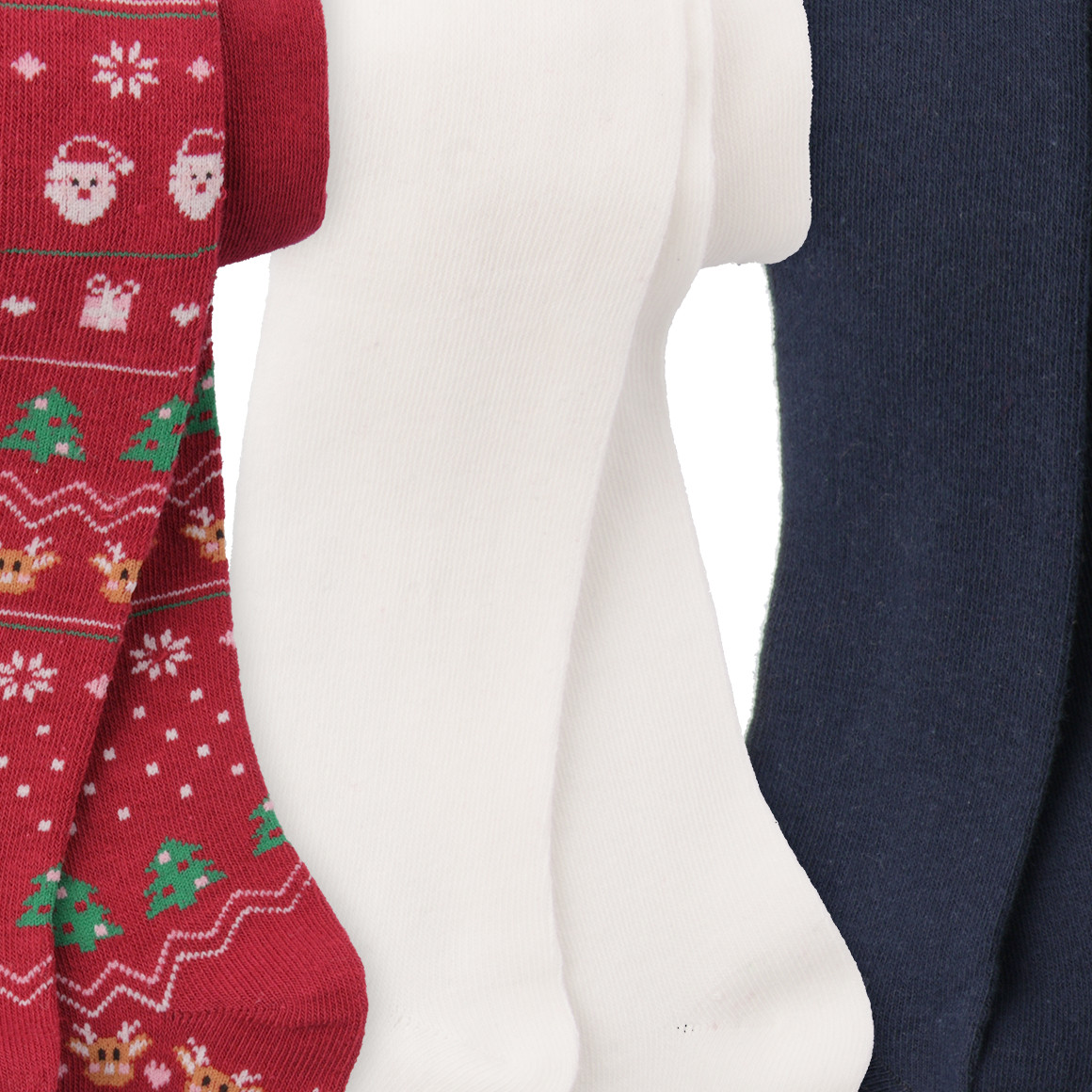 3 Mädchen Weihnachtsstrumpfhosen im Set