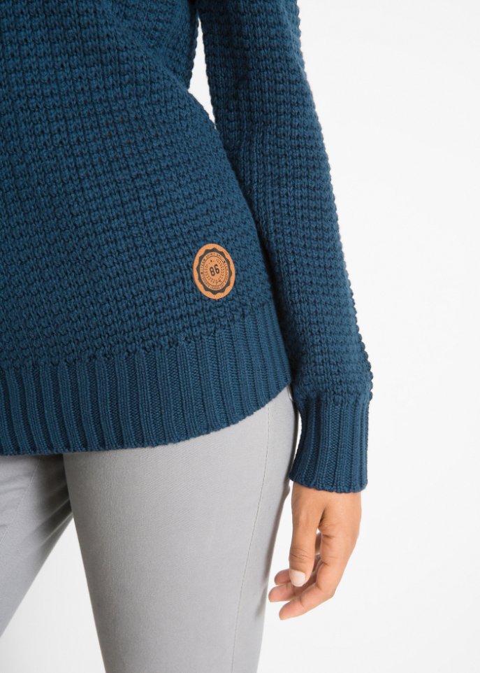Rollkragenpullover mit Kordeln