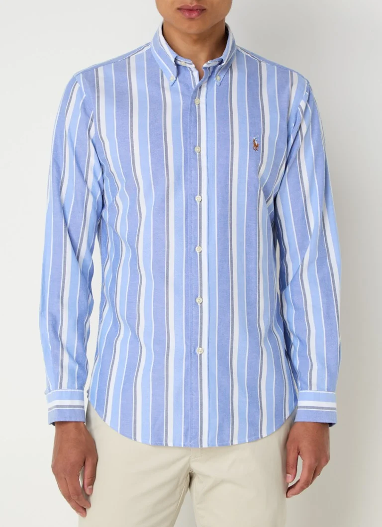 Ralph Lauren polo majica regularnog kroja s prugastim printom i vezom logotipa