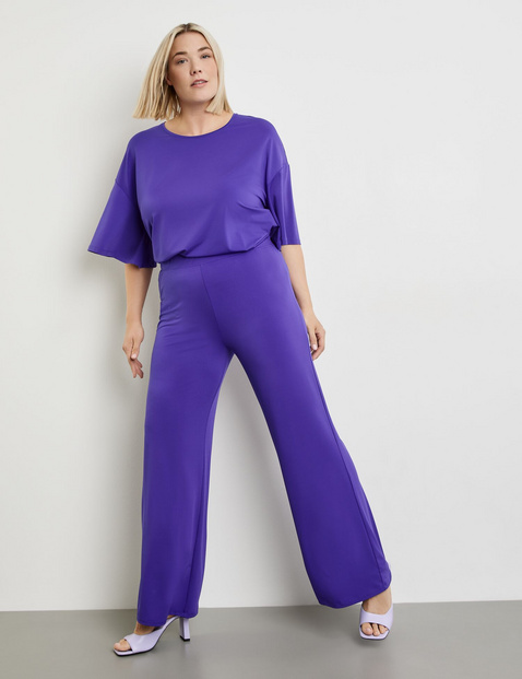 Weite Hose aus feinem Slinky-Jersey