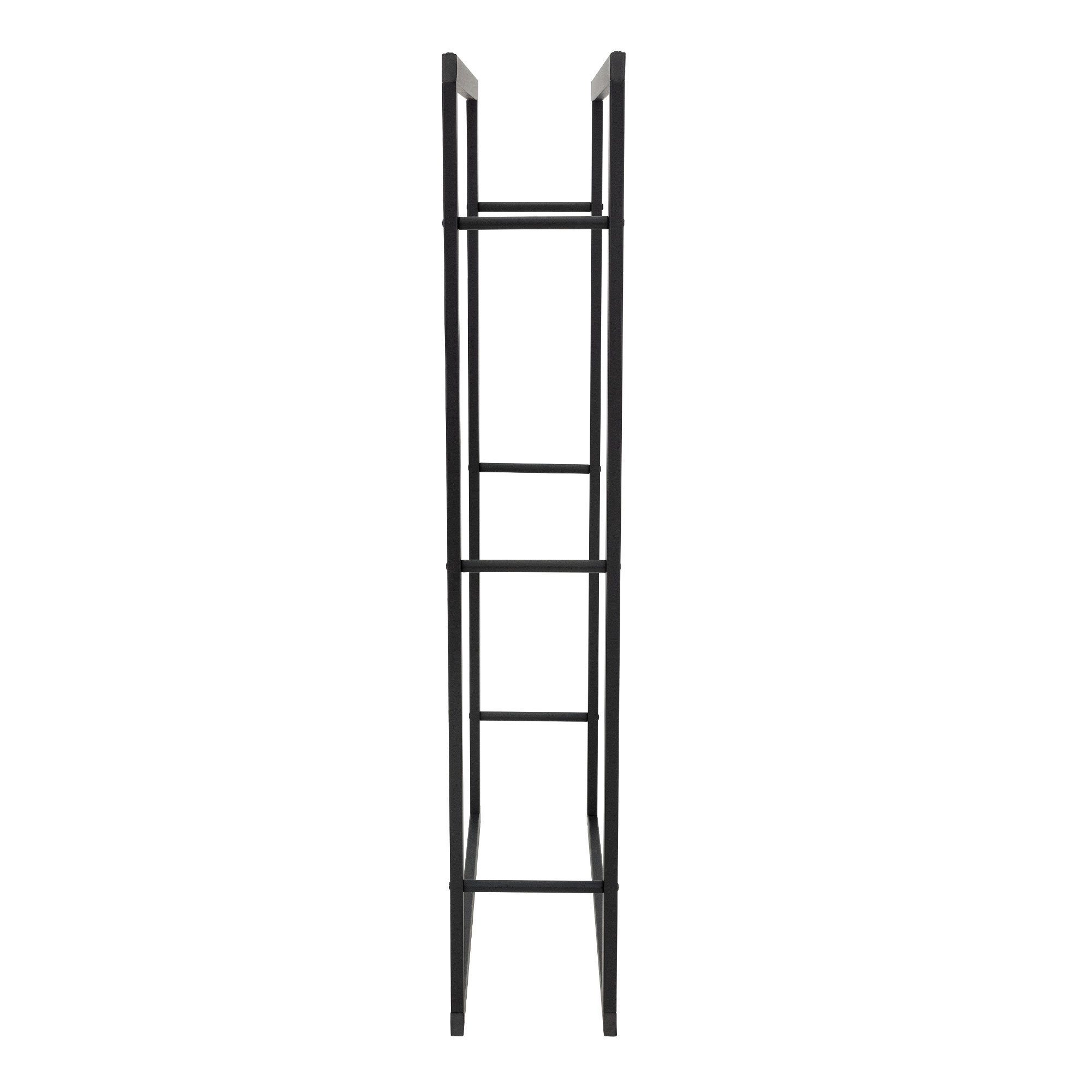 ML-DESIGN Kaminholzregal Brennholzregal Holzaufbewahrung Kaminholzständer Kaminholzhalter, BxTxH:25x40x150 cm, Schwarz 40x150x25cm rechteckig Metall Innen/Außen