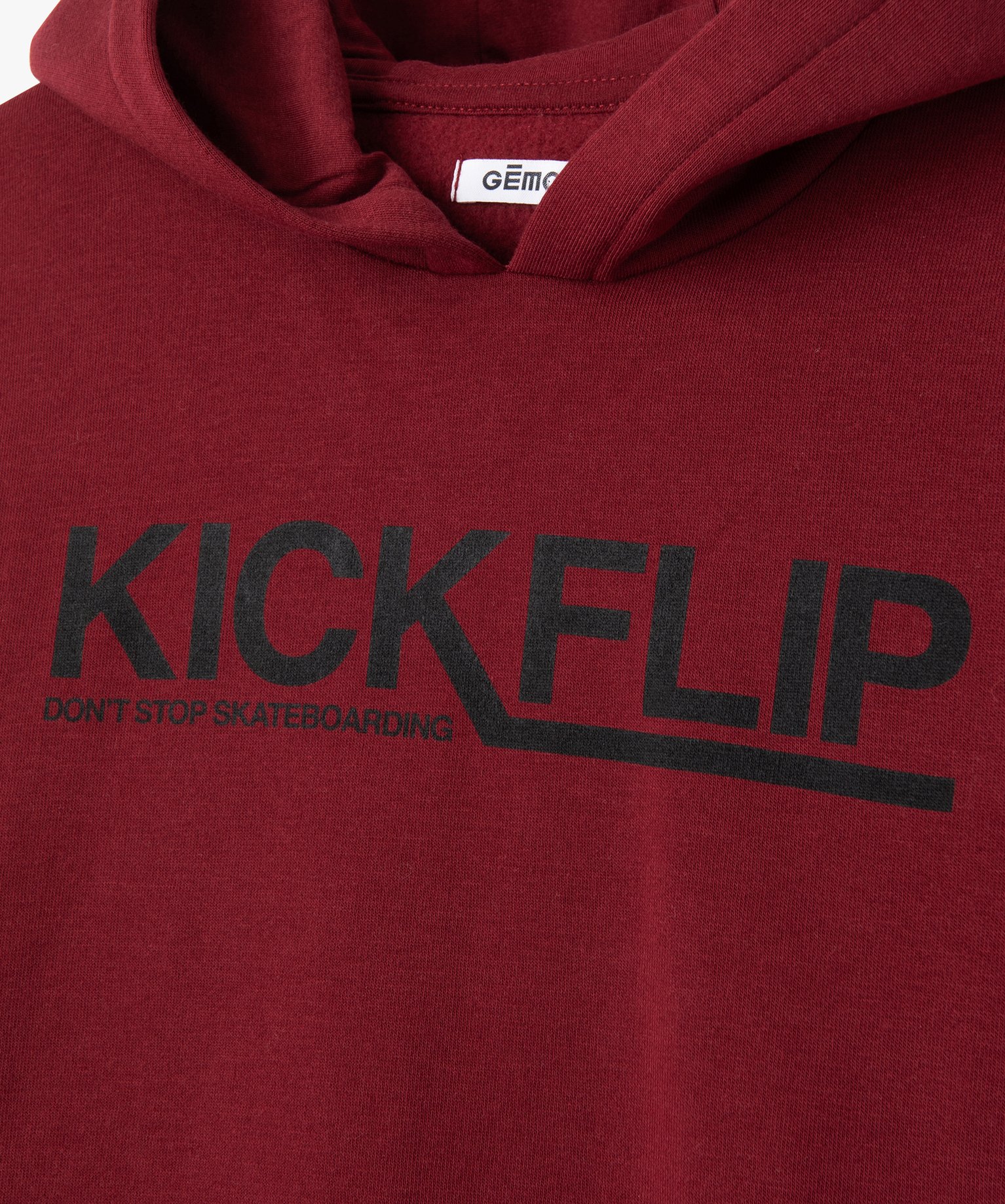 Sweat à capuche style streetwear Garçon rouge fonce | GEMO
