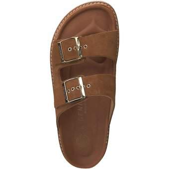 Genuins Hawaii Velour Pantolette in braun