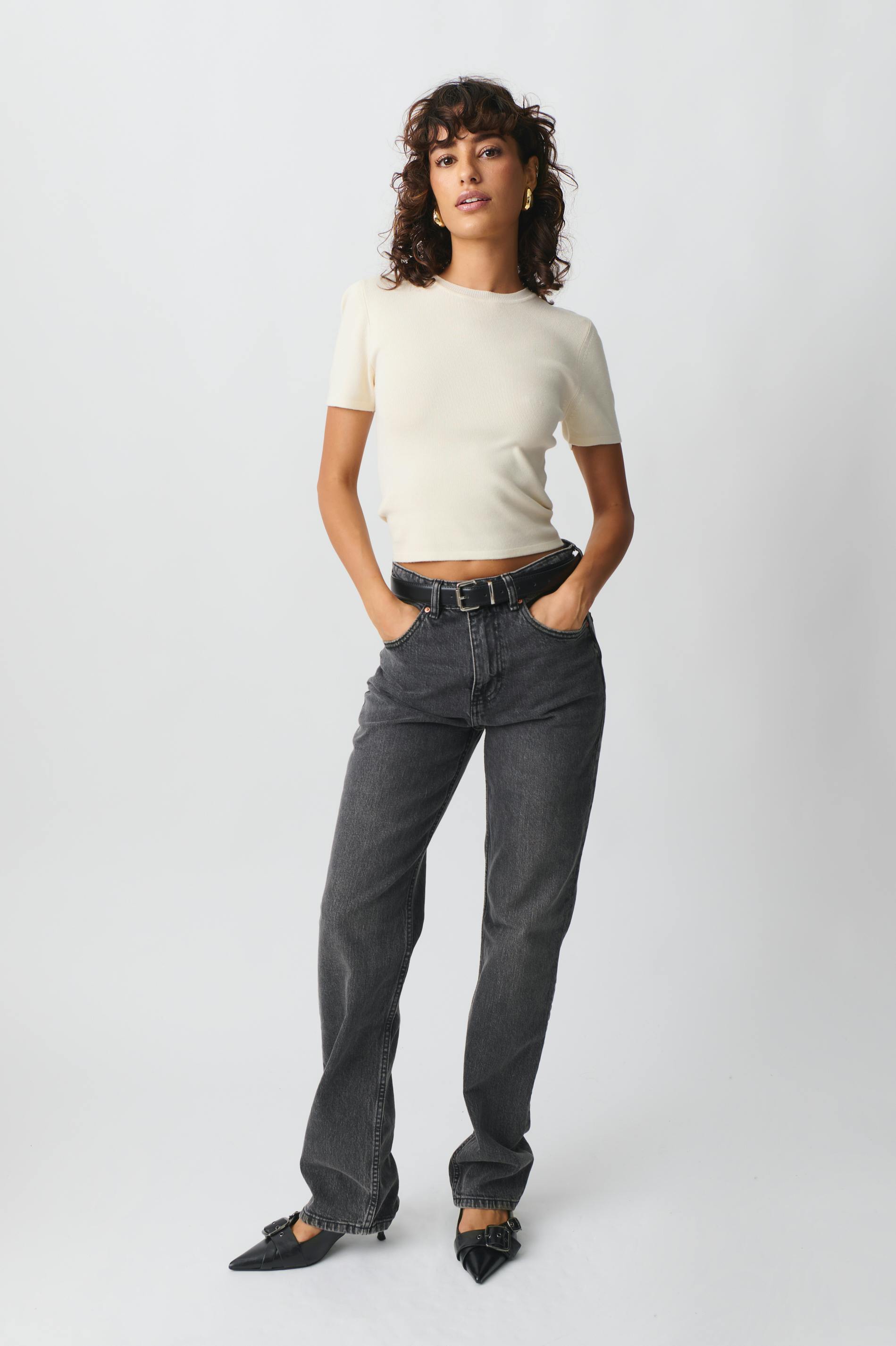 Mid straight jeans