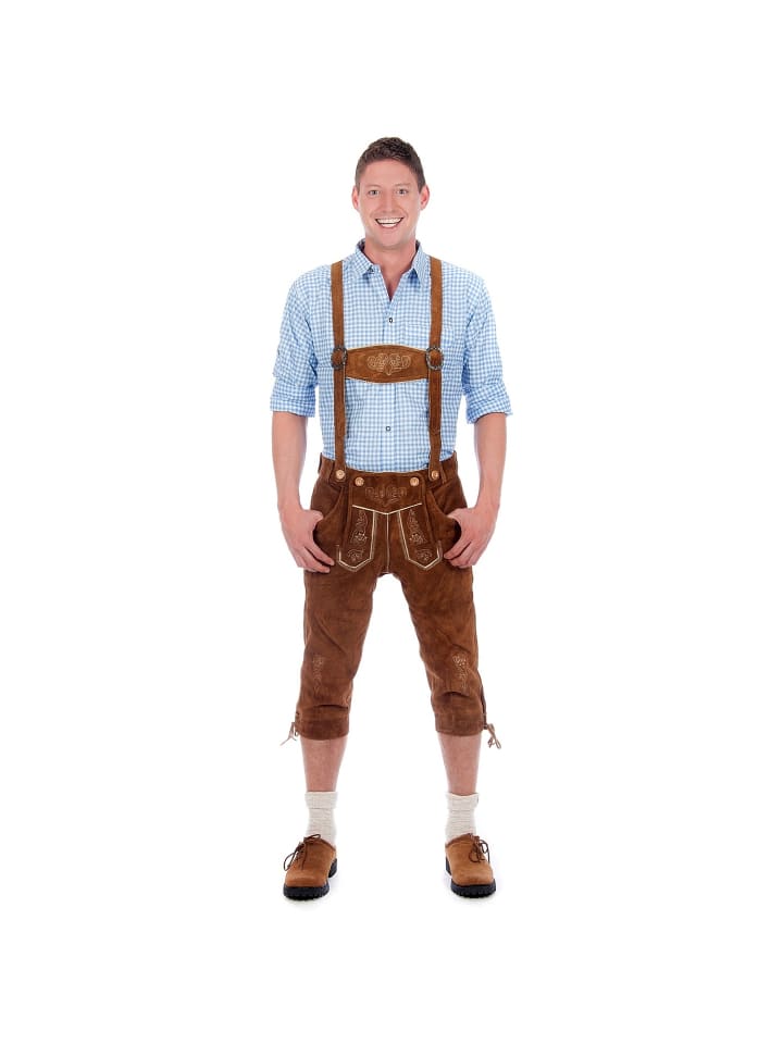 Edelnice Lederhose in mittelbraun günstig kaufen