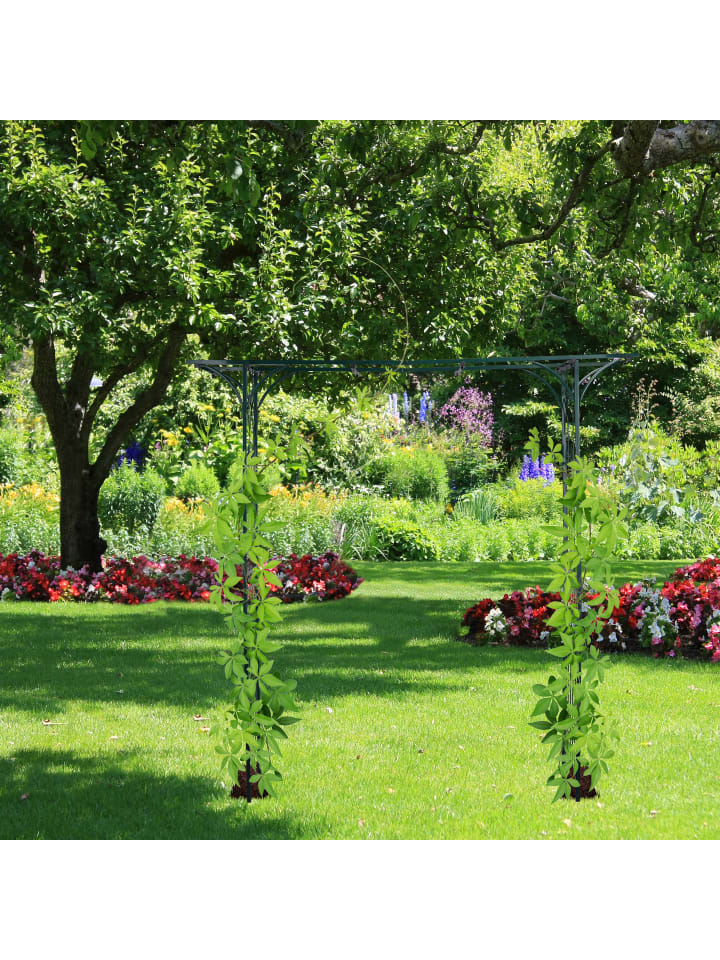 relaxdays Rosenbogen in Dunkelgrün -  (B)202 x (H)205 x (T)52 cm günstig kaufen onesize