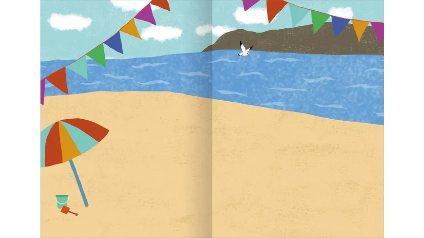 Erstes Stickern – Am Meer