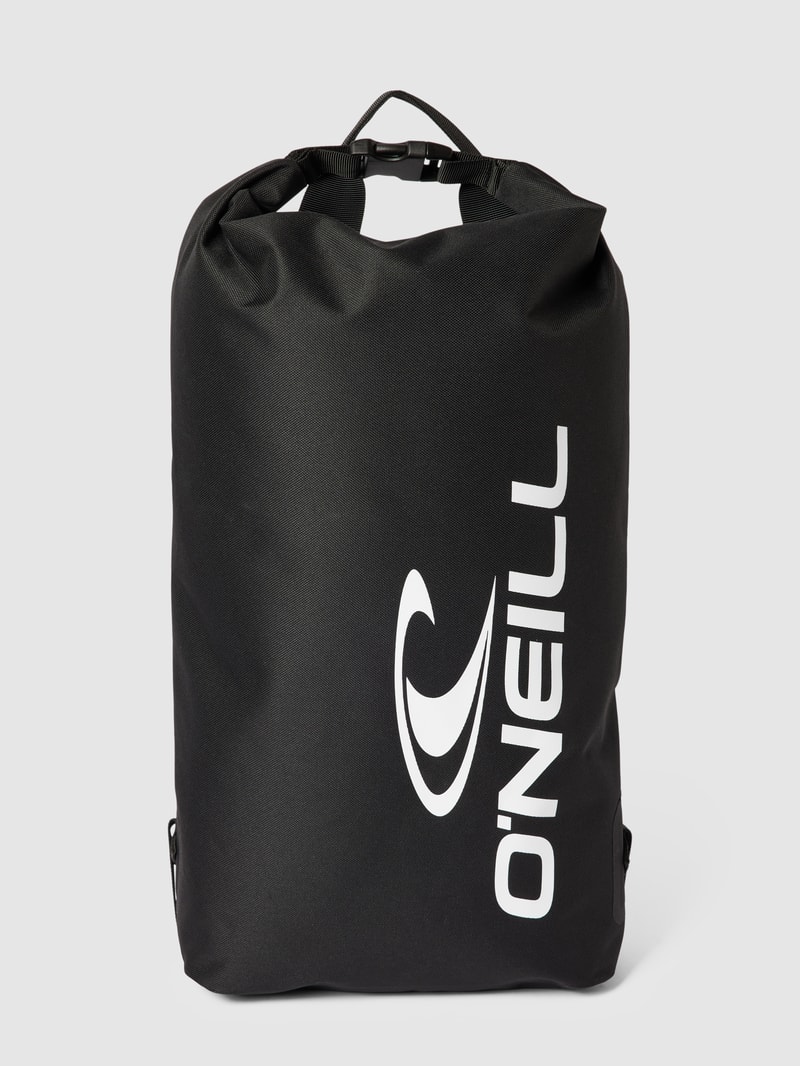 Rucksack mit Label-Patch in schwarz