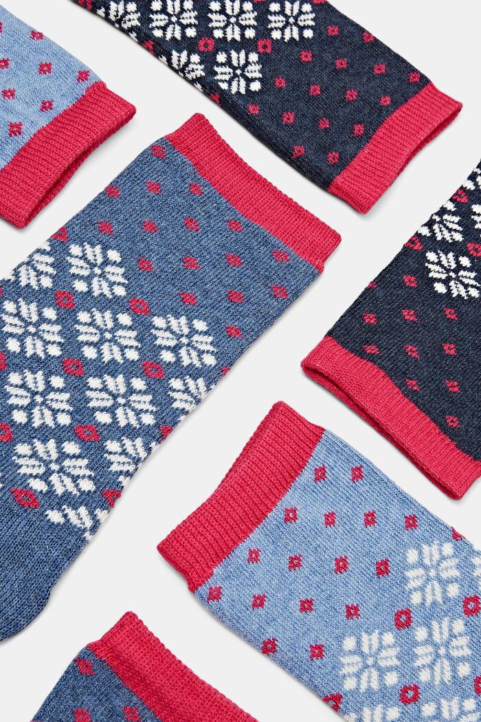 3er-Pack grobe Norweger-Stricksocken