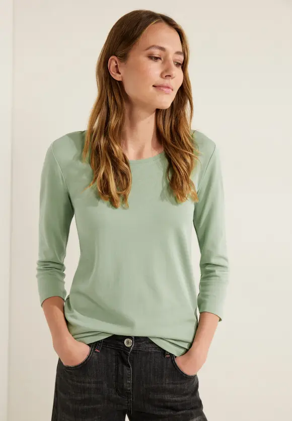CECIL Basic Shirt mit Rundhals