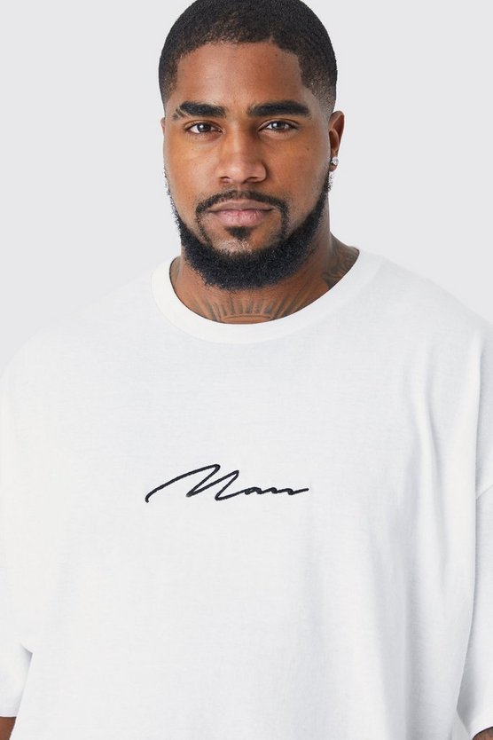 Plus Oversize Man Signature T-Shirt