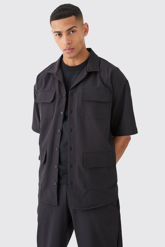 Stretch-Hemd und Hose mit geteiltem Saum