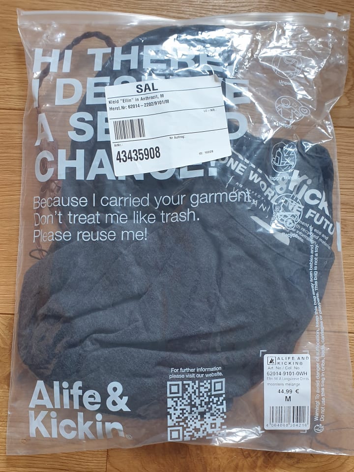 alife and kickin Alice & Kicken Kleid Ellin in anthrazit M günstig kaufen M